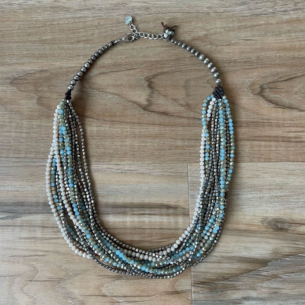 Beautiful Multi-String Colorful Beaded Necklace